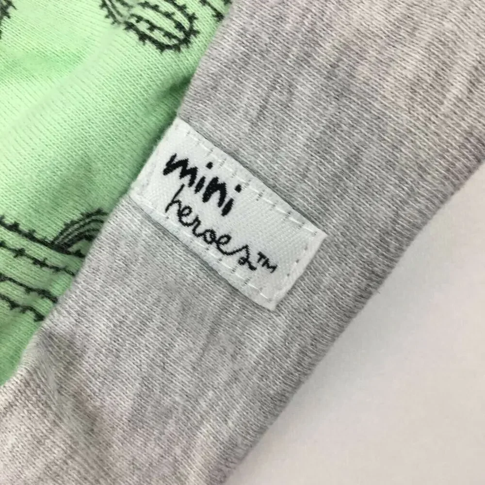 Mini Heroes NTD Apparel Inc Baby Boys Beanie Hat Green Gray Cactus Print 12 M